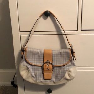Coach Pastel Blue Plaid Hobo